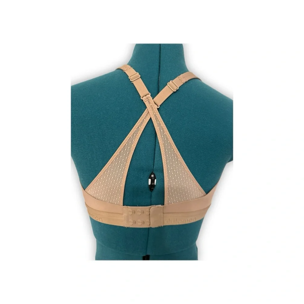 Lululemon Athletica Up For It Beige Sports Bra